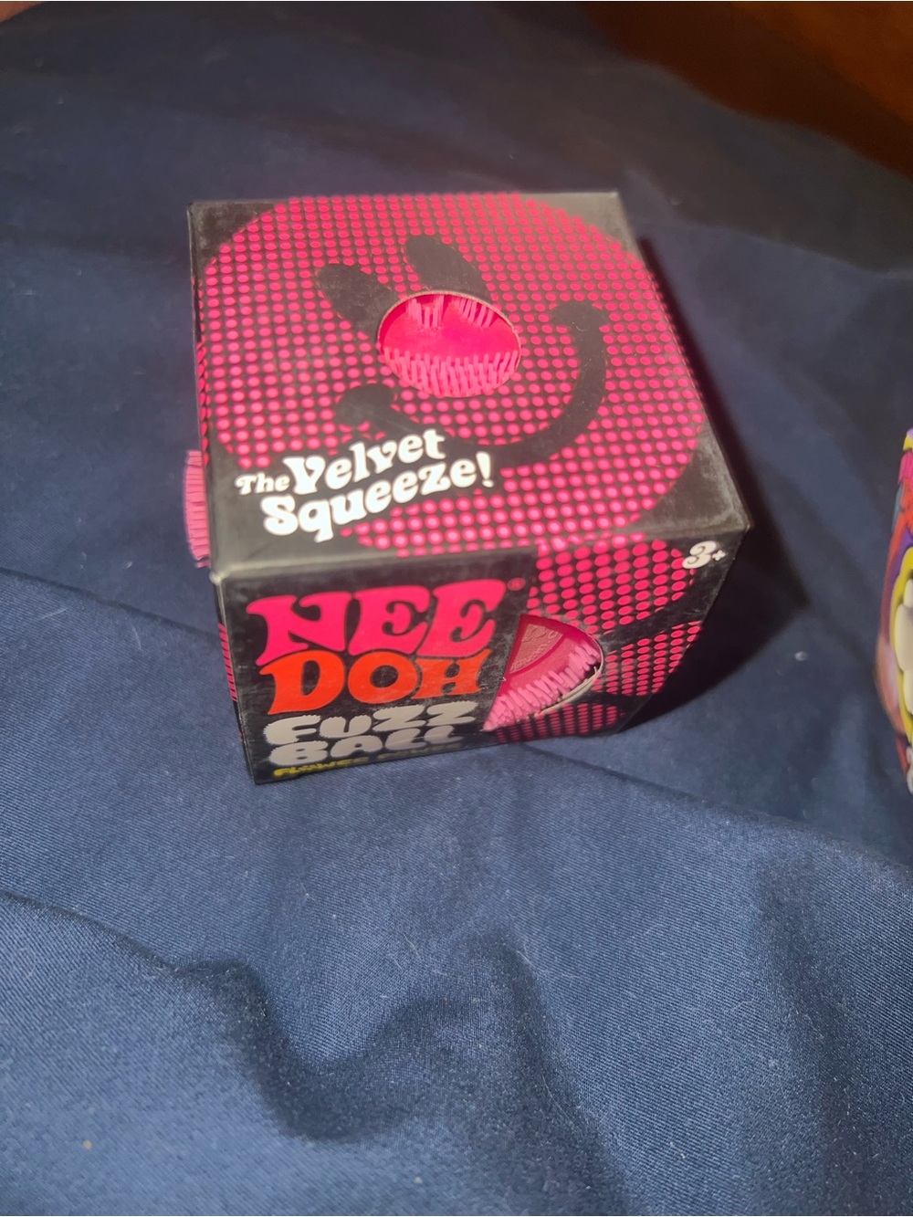 NeeDoh Velvet Squeeze Pink Stress Toy - NeeDoh Brand
